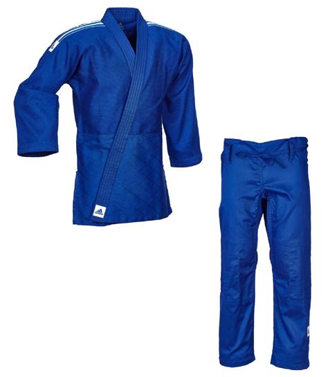 adidas judo-anzug training blau weiße streifen j500b|ADIDAS Judo.